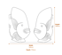 Stylised Fish Garden Ornaments in White Dimensions Diagram