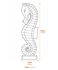 Large Seahorse Garden Ornament Dimensions Diagram