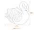 Swan Garden Planter Dimensions Diagram