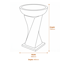 Twisted Granite Bird Bath Dimensions Diagram
