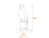 Nouveau Owl Garden Ornament Dimensions Diagram