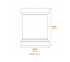 Large Victorian Plinth in White Dimensions Diagram