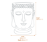 Buddha Head Garden Planter Granite Dimensions Diagram