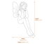 Sitting Fairy Garden Ornament Dimensions Diagram