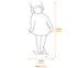 Victorian Girl Garden Statue Dimensions Diagram