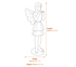 Fairy Dust Garden Ornament Dimensions Diagram