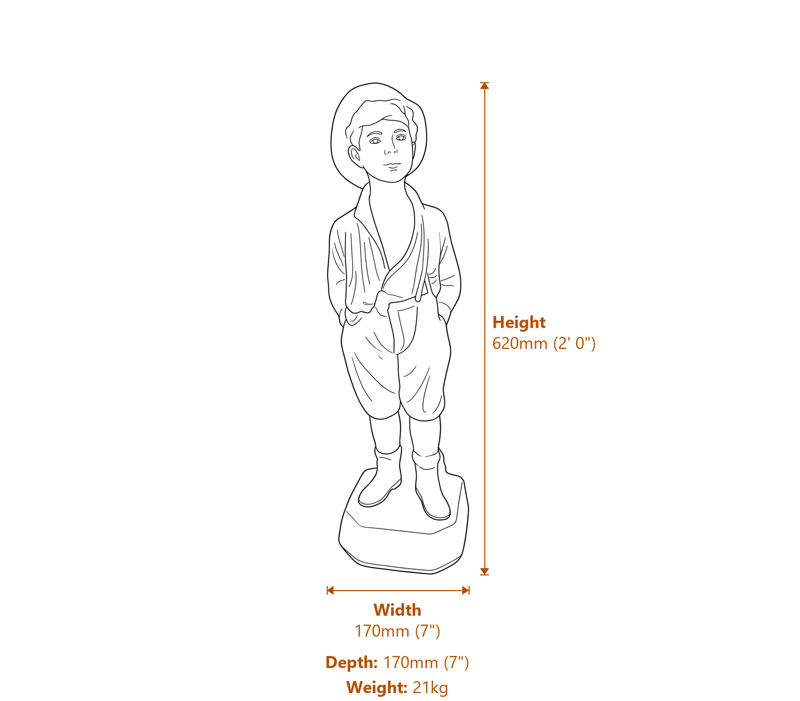 Stone Figurines Dimensions Diagram