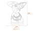 Aspara Garden Ornament Dimensions Diagram