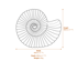 Grand Stone Ammonite Garden Statue Dimensions Diagram