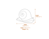 Snail Stone Garden Statue Dimensions Diagram