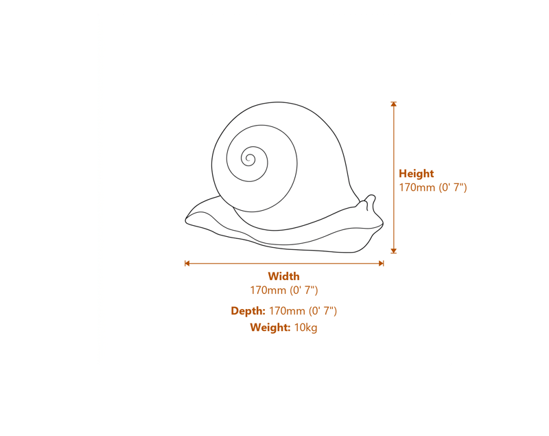 Small Garden Ornaments Dimensions Diagram