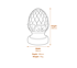 Fir Cone Stone Garden Finial Dimensions Diagram