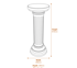 Brighton Column Stone Garden Pedestal Dimensions Diagram