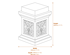 Emblem Stone Garden Pedestal Dimensions Diagram