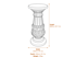 Large Stone Garden Pedestal Dimensions Diagram