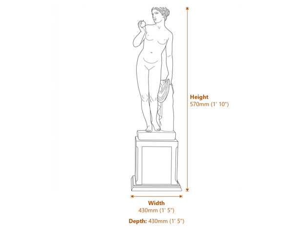 Large Stone Garden Plinth Dimensions Diagram