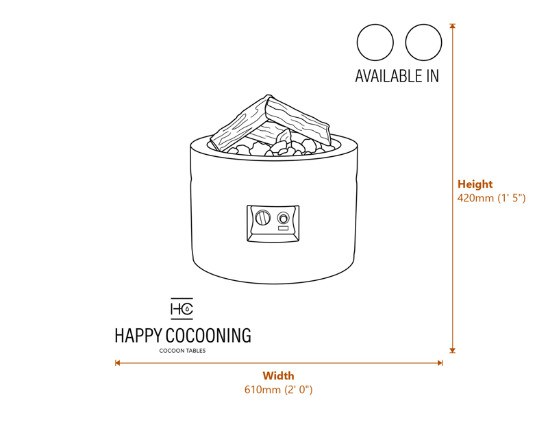 Garden Firepits Dimensions Diagram