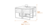 Norfolk Collection Sheringham Aluminium Rope Weave Cube Set Dimensions Diagram