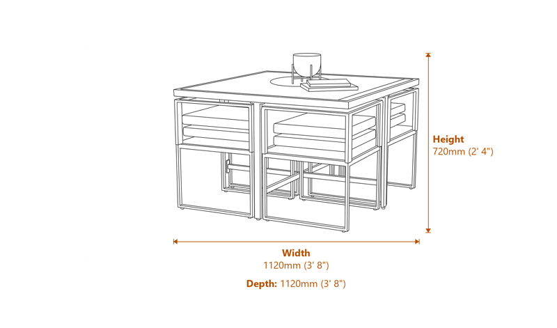 Garden Furniture Dimensions Diagram