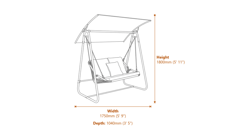 Garden Furniture Dimensions Diagram