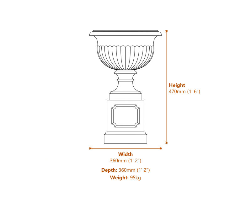 Garden Decor Dimensions Diagram
