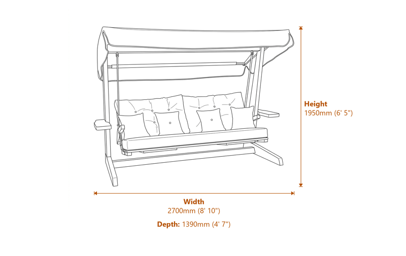 Garden Furniture Dimensions Diagram