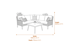 Norfolk Collection Yalden Weave Corner Set Dimensions Diagram
