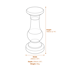 Victorian Stone Garden Pedestal Dimensions Diagram