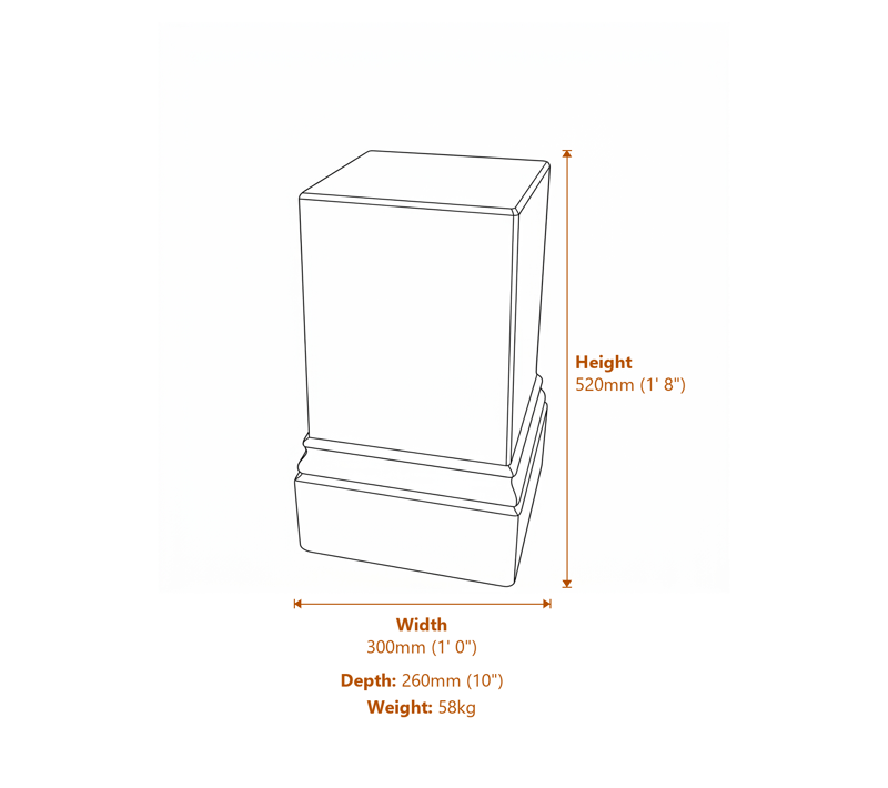Garden Decor Dimensions Diagram