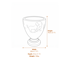 Centaur Stone Garden Vase Dimensions Diagram