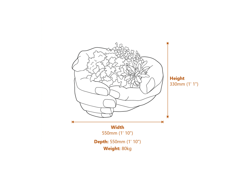Garden Decor Dimensions Diagram