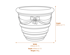 Large Draped Stone Garden Vase Dimensions Diagram