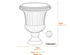 Trafalgar Stone Garden Vase Dimensions Diagram