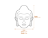 Stone Buddha Head Wall Plaque Dimensions Diagram