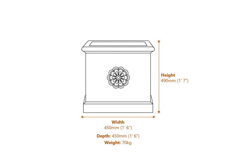 Garden Decor Dimensions Diagram