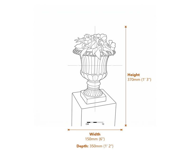 Garden Decor Dimensions Diagram
