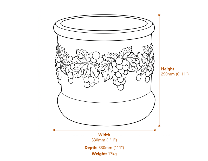 Garden Decor Dimensions Diagram