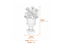 Vienna Leaf Stone Garden Vase Dimensions Diagram