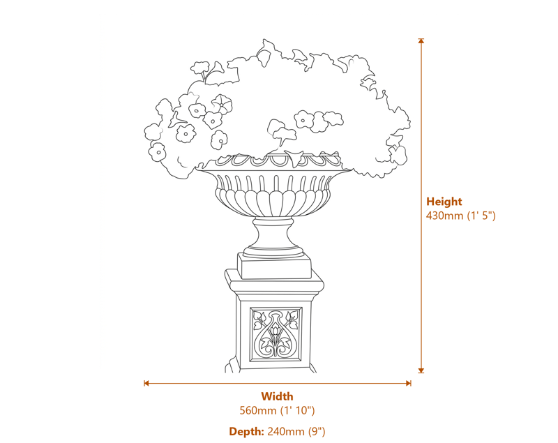 Stone Bird Baths Dimensions Diagram