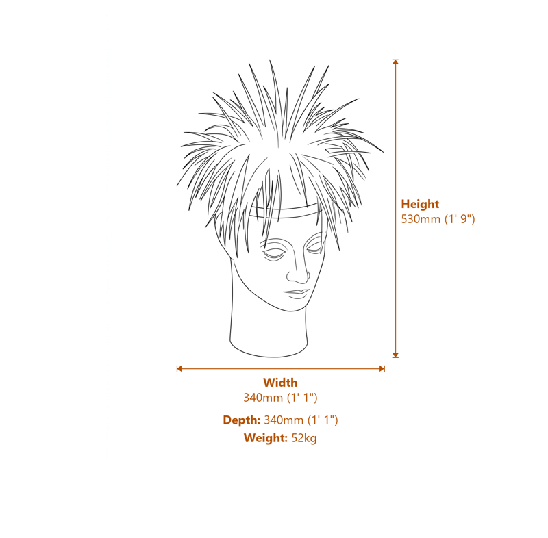 Clasic Garden Statues Dimensions Diagram
