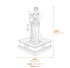 Water Bearer Stone Fountain Dimensions Diagram