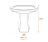 Staddle Stone Birdbath Dimensions Diagram