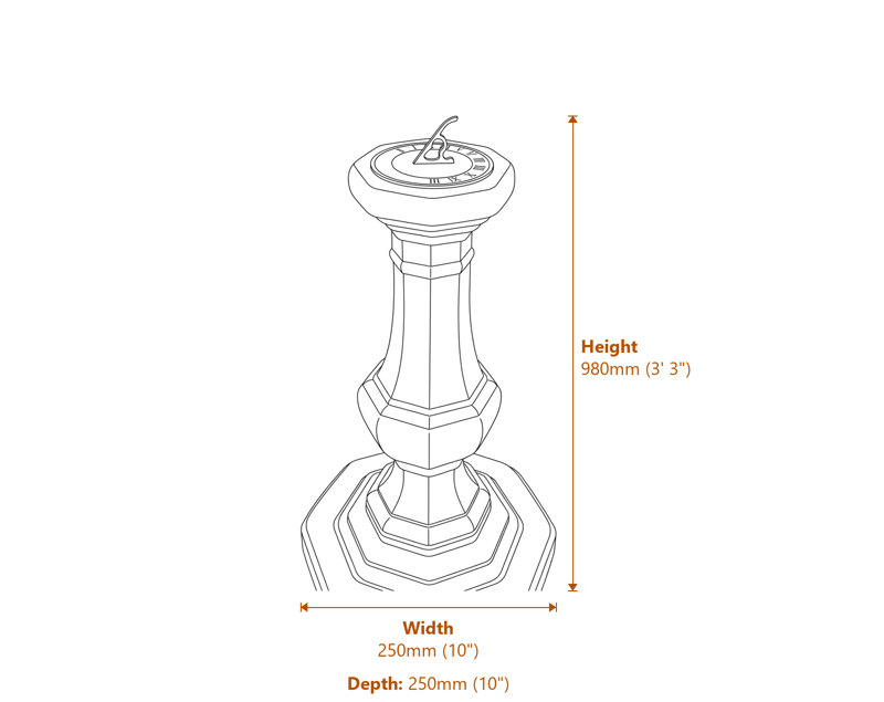 Garden Decor Dimensions Diagram