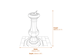 Aged Brass Sundial on Stone Garden Pedestal Dimensions Diagram