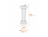 Aged Brass Sundial on Brighton Stone Garden Pedestal Dimensions Diagram