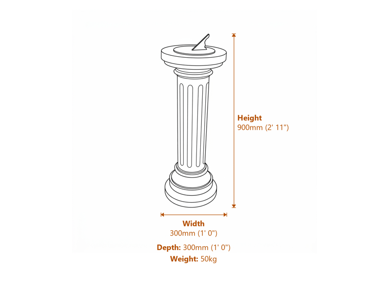 Garden Decor Dimensions Diagram
