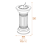 Aged Brass Sundial on Classical Stone Garden Pedestal Dimensions Diagram