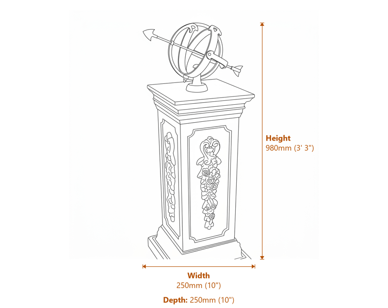 Garden Decor Dimensions Diagram