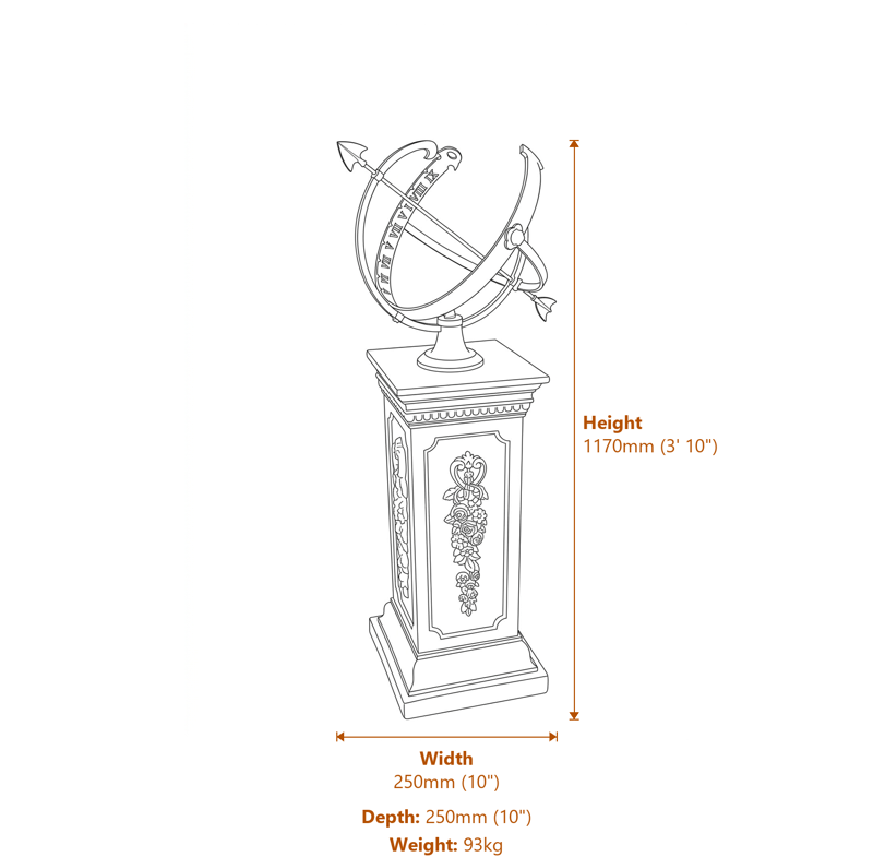 Garden Decor Dimensions Diagram