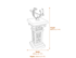 Medium Armillary on Rococo Stone Garden Pedestal Dimensions Diagram
